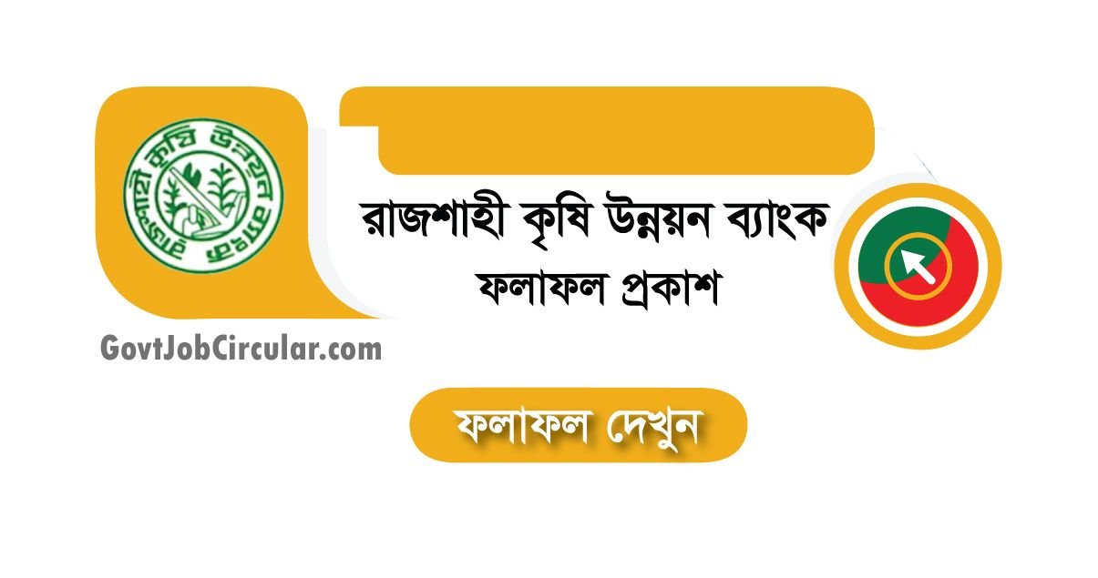 Rajshahi Krishi Unnayan Bank Job Exam Result