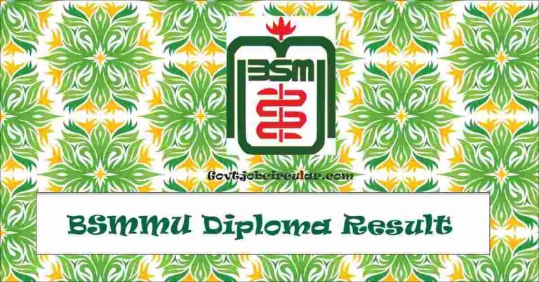 BSMMU Diploma Result 2024