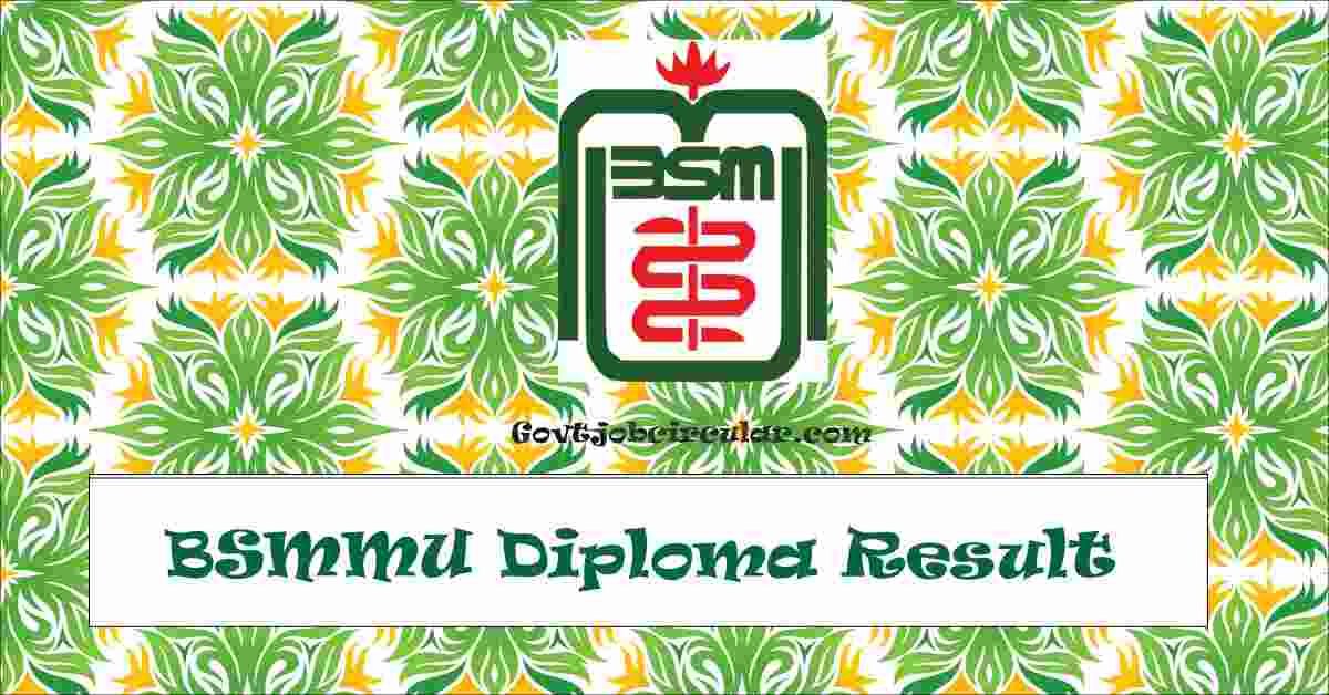 BSMMU Diploma Result 2024