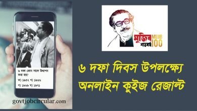 Mujib Quiz Result