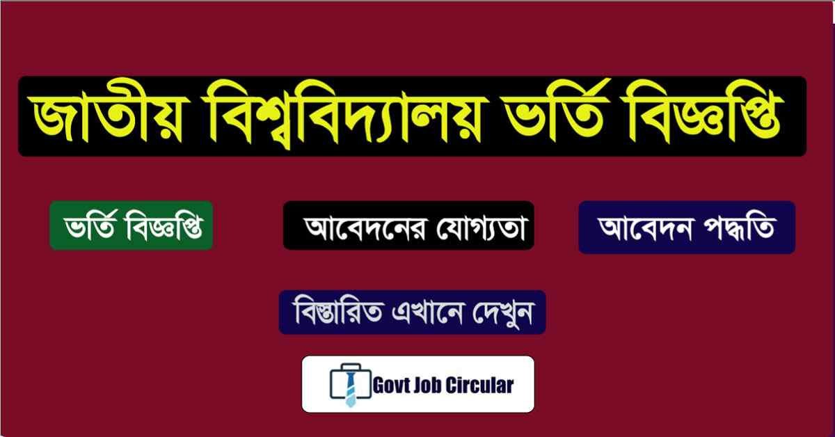 national university admission circular