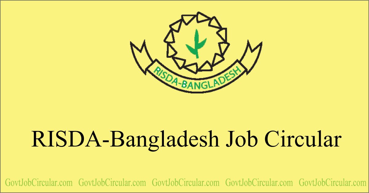 NGO Jobs Circular, RISDA Bangladesh Job Circular, job circular 2024, Job Circular in Dhaka