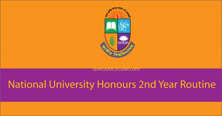 NU Honours 2nd year Routine