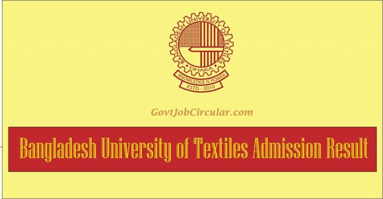 BUTEX Admission Result