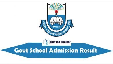 Govt School Admission Result