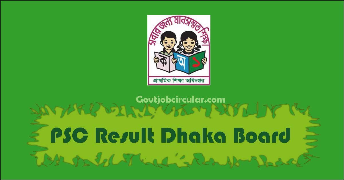 PSC Result Dhaka Board