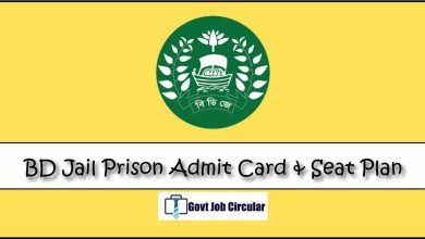 BD Jail Prison Admit Card