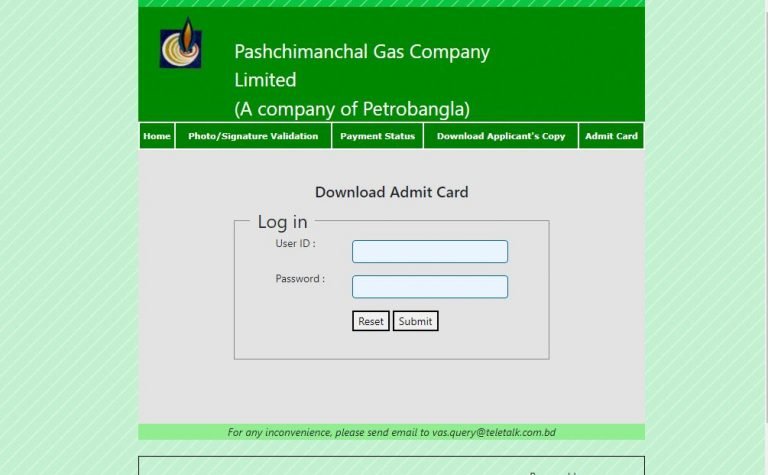 pgcl admit card