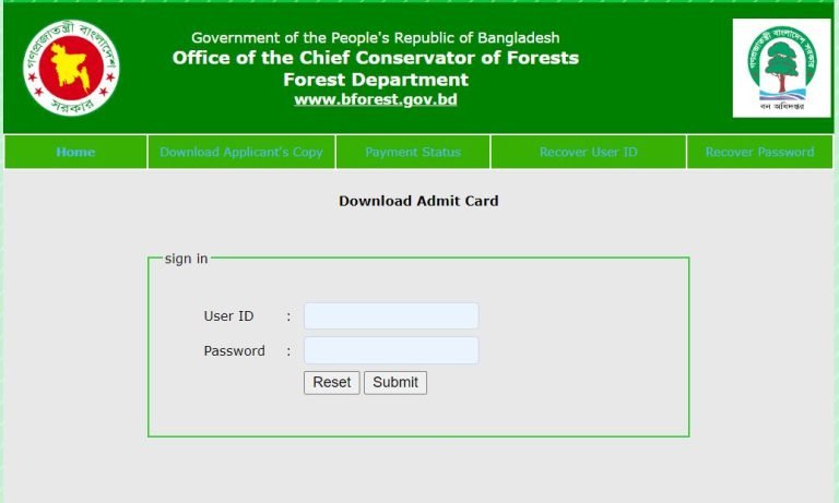 CCFFD Admit Card