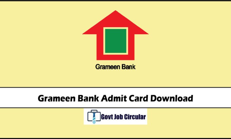 Grameen Bank Admit Card